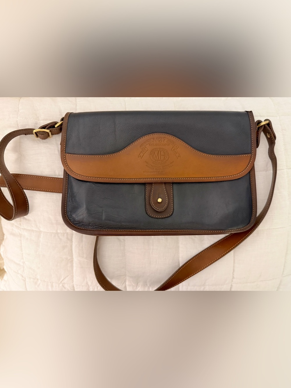 The Original Vintage Marley Hodgson GHURKA Spectator Bag. No 37 Black& Tan - Picture 11 of 16